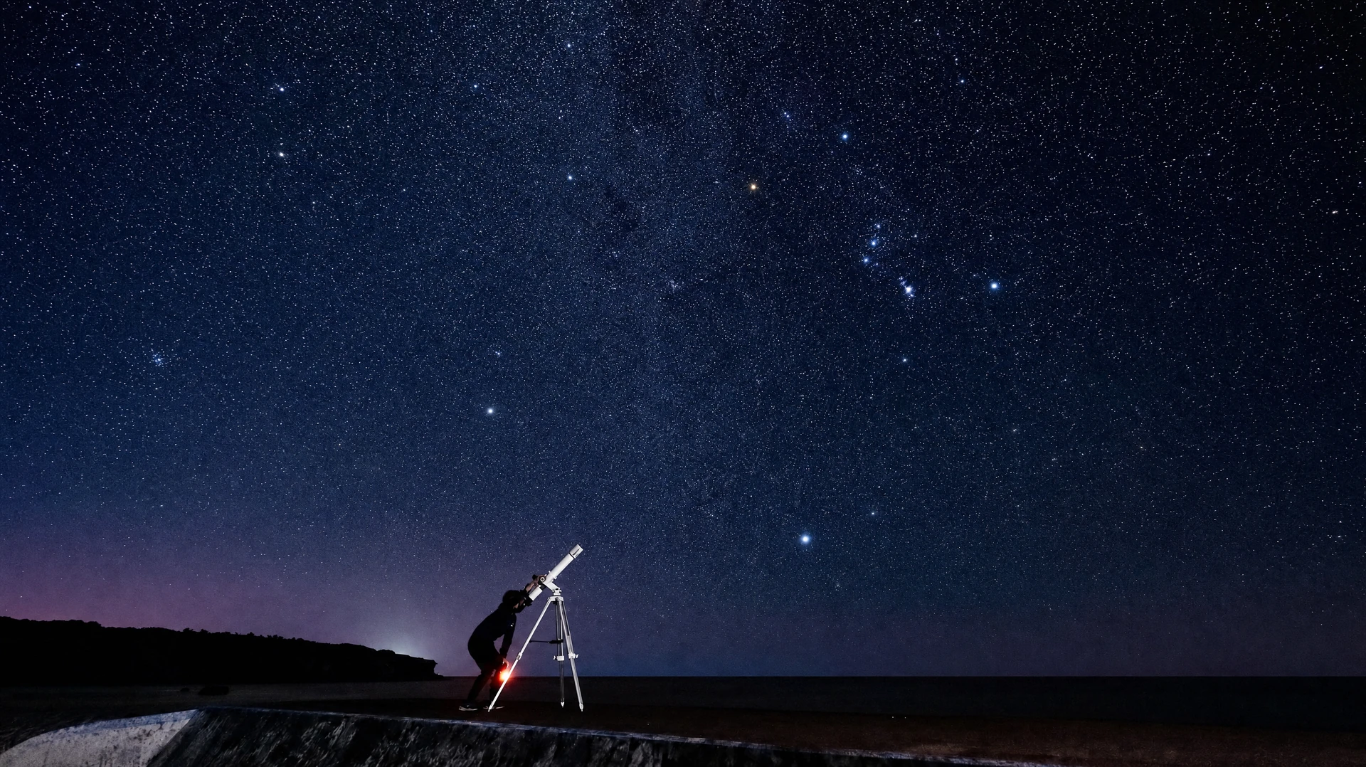 January stars in Miyakojima with a telescope